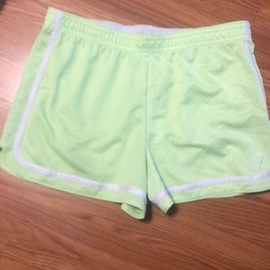Justice light green shorts